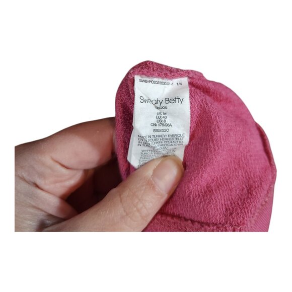 Sweaty Betty After Class Crop Sweatshirt in Pink Athleisure Casual Women's 8 - Picture 10 of 10